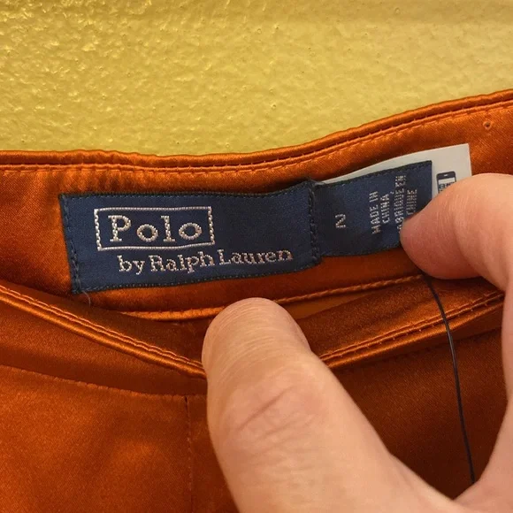 NWT POLO RALPH LAUREN 100% SILK SLACKS - Picture 4 of 14